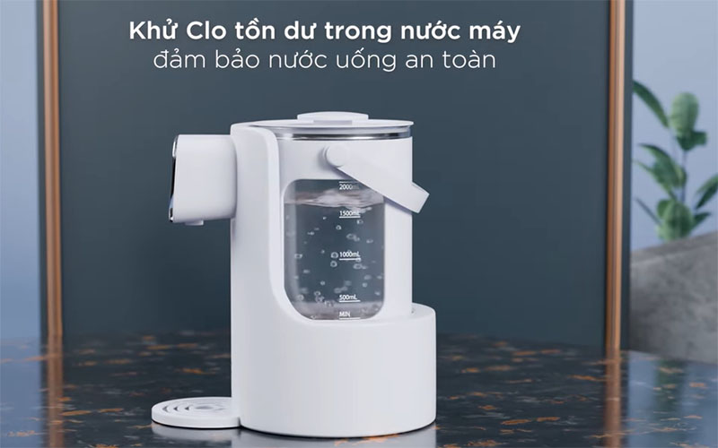 Chế độ khử clo của Máy đun và hâm nước pha sữa Fatzbaby Smart 5 FB3823HB