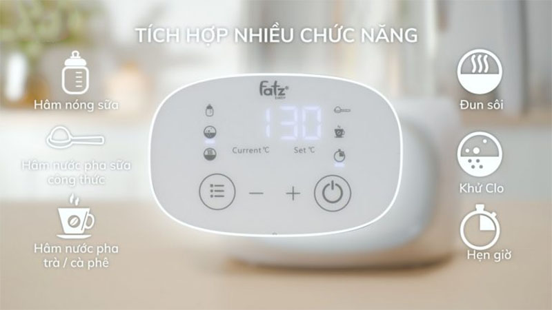 Chức năng của Máy đun và hâm nước pha sữa QUICK 9 Fatzbaby FB3526TN