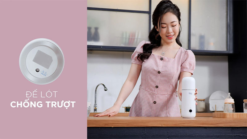 Thiết kế đế chống trượt của Máy đun và hâm nước pha sữa mini Smart 1 Fatzbaby FB3622VA