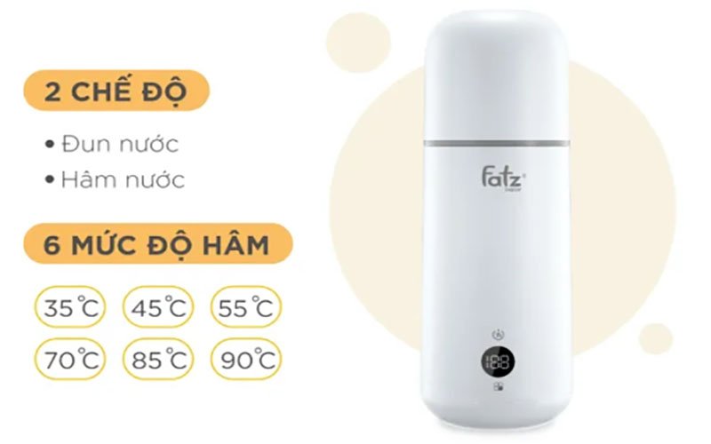 Nhiệt độ của Máy đun và hâm nước pha sữa mini Smart 1 Fatzbaby FB3622VA