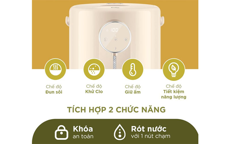 Máy đun và hâm nước pha sữa Smart 7 Fatzbaby FB3851HW