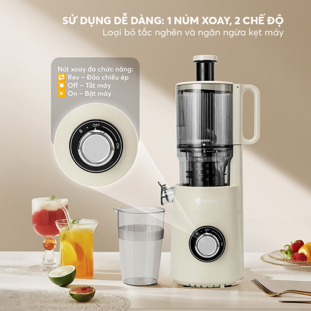 Dễ dàng điều chỉnh bằng núm xoay trên thân máy