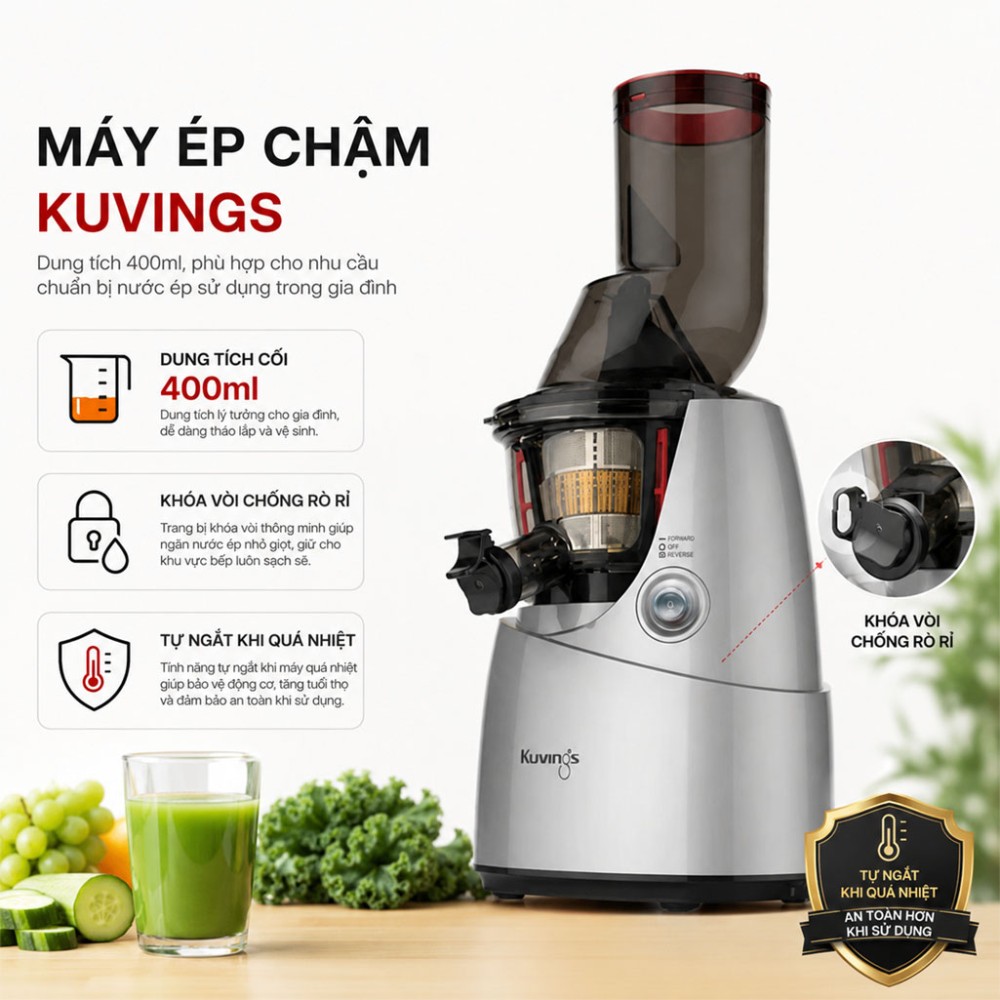 Máy ép chậm Kuvings NS-621CBM2 - Hàng chính hãng