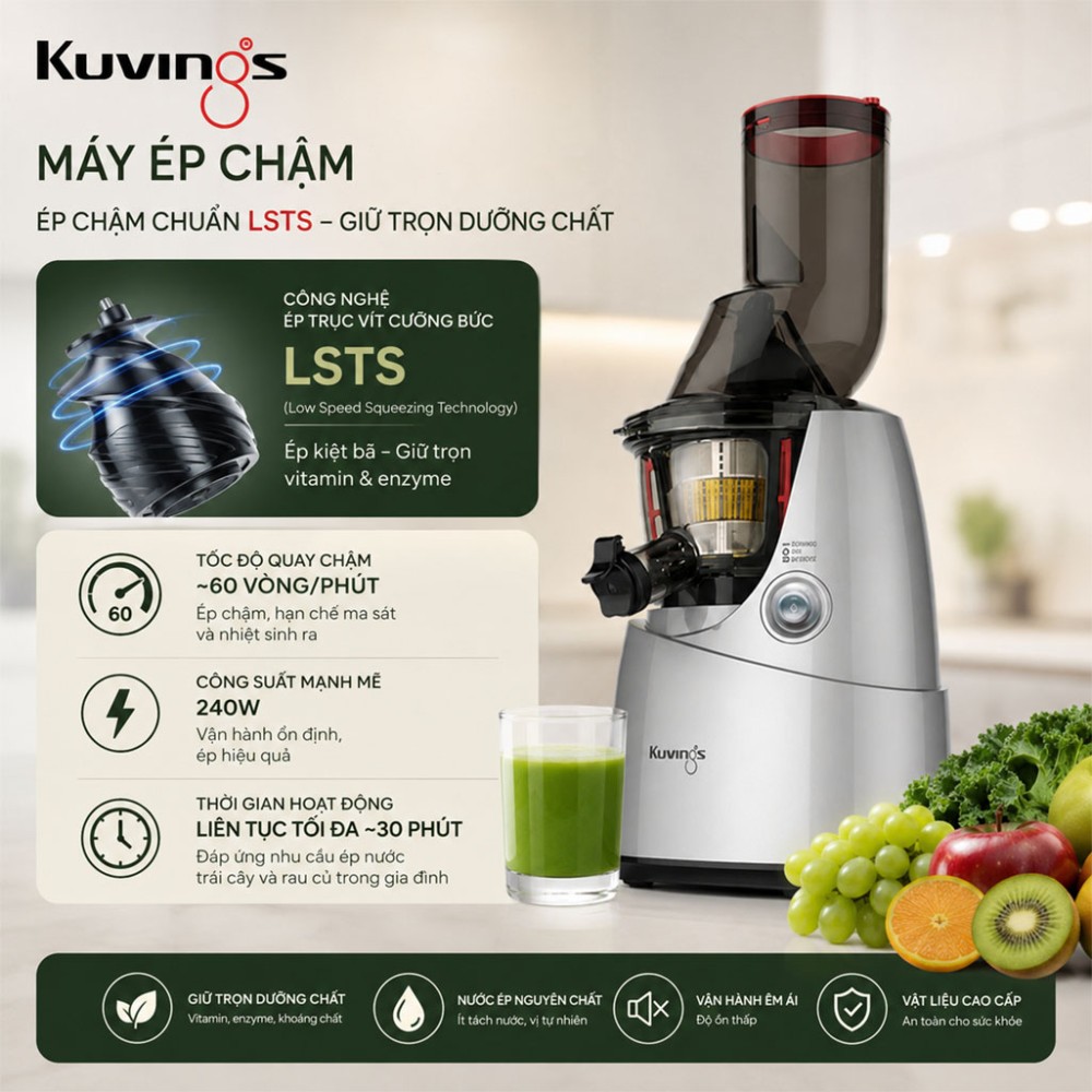 Máy ép chậm Kuvings NS-621CBM2 - Hàng chính hãng