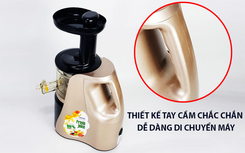 Thiết kế tay cầm của Máy ép chậm Matika MTK-3235