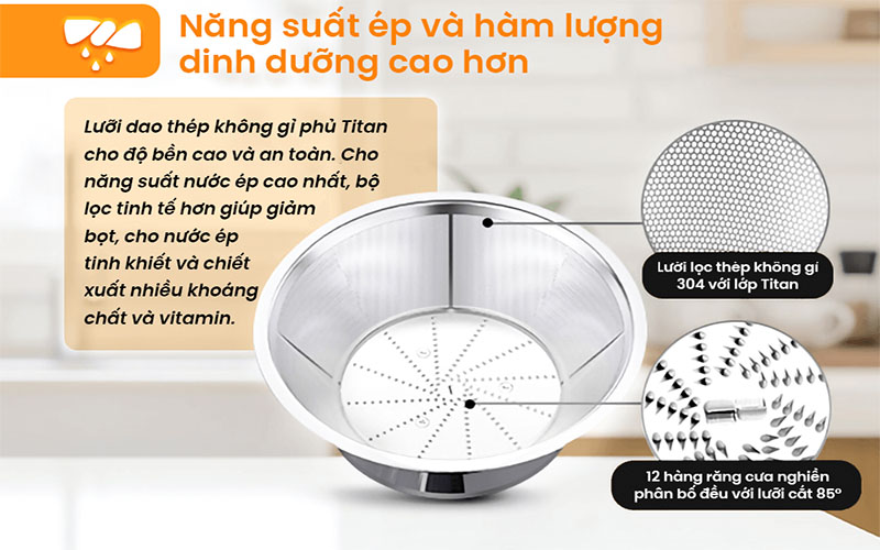 Chất liệu của Máy ép nhanh trái cây công nghiệp MIXMAX 18