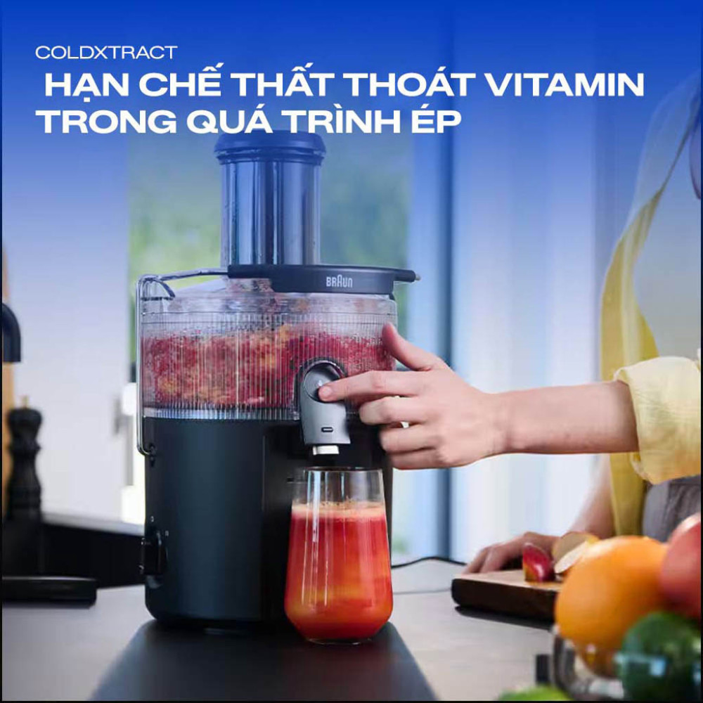 Máy ép trái cây Braun SJ5000 MultiJuice 5 Spin - Hàng chính hãng