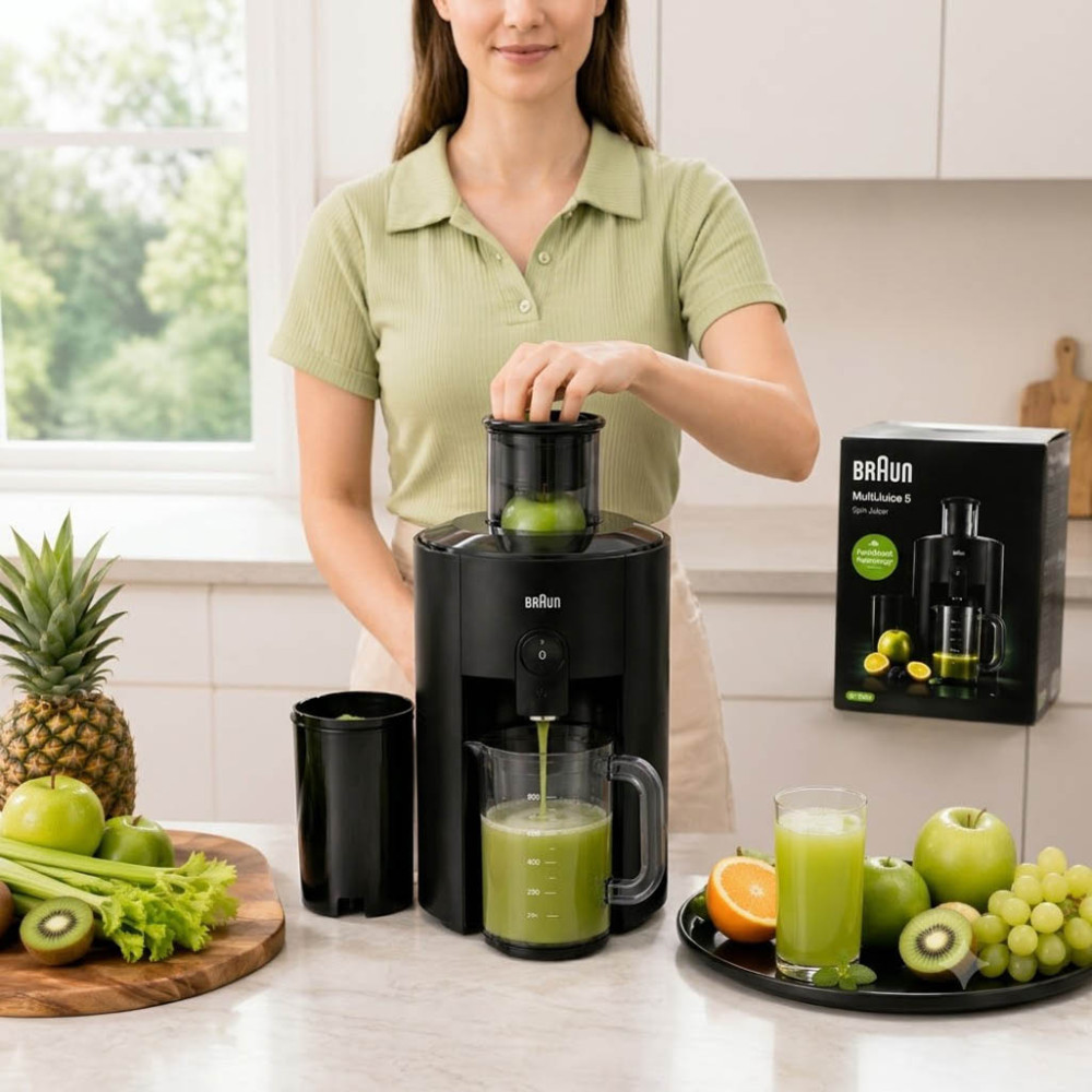 Máy ép trái cây Braun SJ5000 MultiJuice 5 Spin - Hàng chính hãng