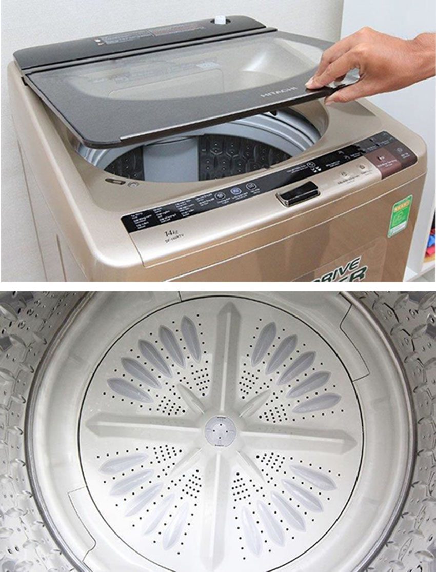 Chất liệu của máy giặt 14kg inverter Hitachi SF-140XTV 