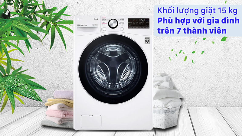 Khối lượng của Máy giặt AI DD Inverter 15 Kg LG F2515STGW