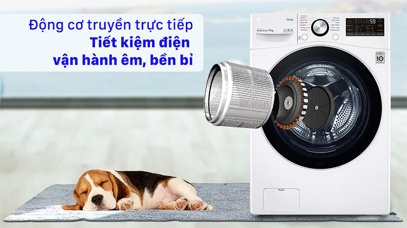 Động cơ của Máy giặt AI DD Inverter 15 Kg LG F2515STGW