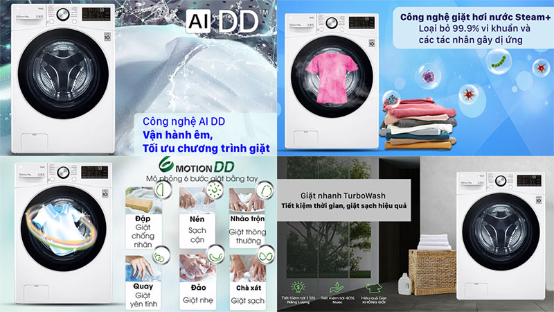 Công nghệ của Máy giặt AI DD Inverter 15 Kg LG F2515STGW