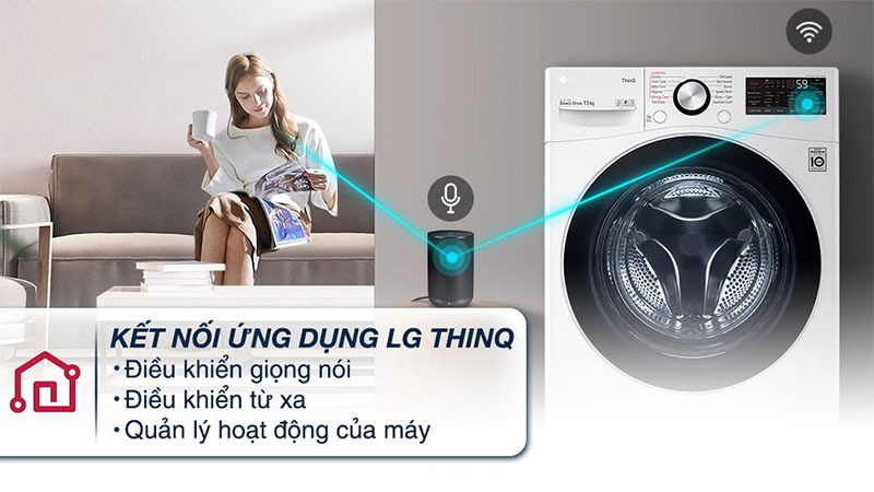 Ứng dụng của Máy giặt AI DD Inverter 15 Kg LG F2515STGW