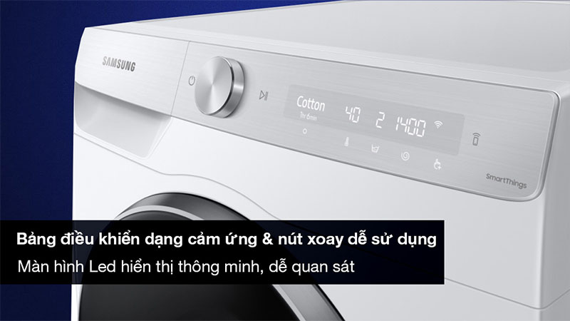 Bảng điều khiển của Máy giặt AI Ecobubble+ Inverter 12kg Samsung WW12CGP44DSHSV