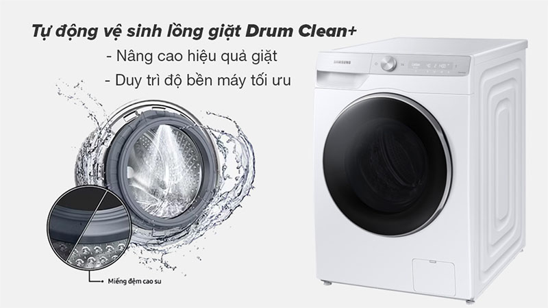 Tính năng tự vệ sinh lồng giặt của Máy giặt AI Ecobubble Inverter 11kg Samsung WW11CGP44DSHSV
