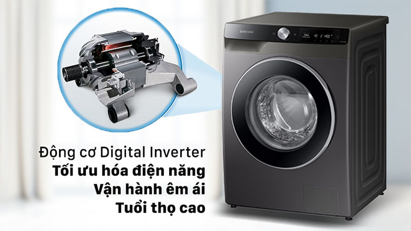 Công nghệ Inverter và động cơ của Máy giặt AI Inverter Samsung WW10T634DLX/SV