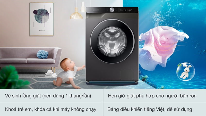 Chức năng của Máy giặt AI Inverter Samsung WW10T634DLX/SV