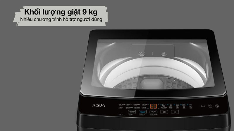 Khối lượng giặt của Máy giặt Aqua 9 kg AWM9-316K(B)