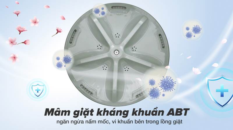 Mâm giặt kháng khuẩn ABT ngăn ngừa sự phát triển của vi khuẩn