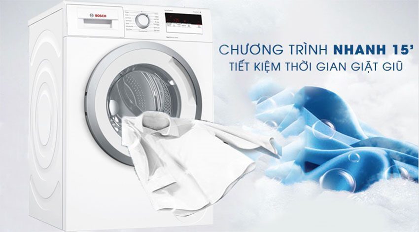 Chức năng giặt nhanh 15 phút của Máy giặt Bosch WAN28108GB