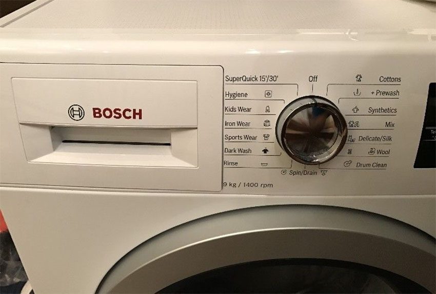 Bảng điều khiển của Máy giặt Bosch WAP28480SG