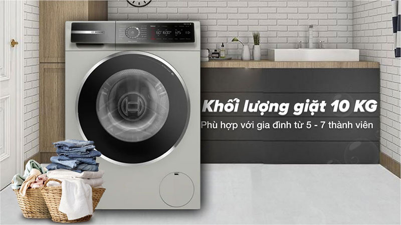 Khối lượng giặt của Máy giặt Bosch WGB2560X0 SERIE 8