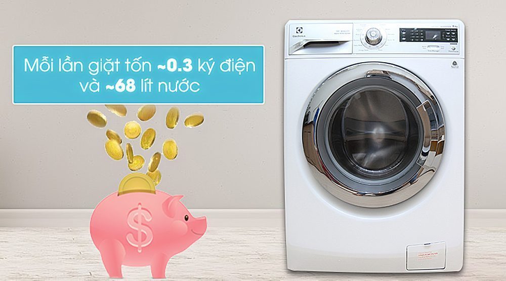 Chức năng tiết kiệm điện của máy giặt Electrolux EWF-12933 trắng