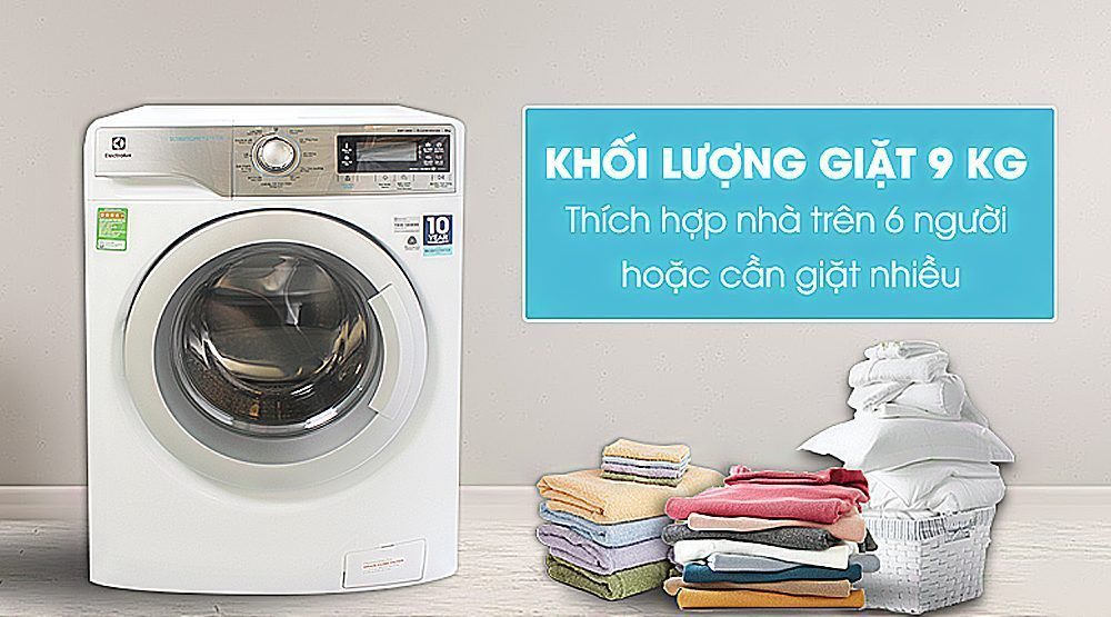 Khối lượng quần áo mà máy giặt Electrolux EWF-12933 có thể giặt