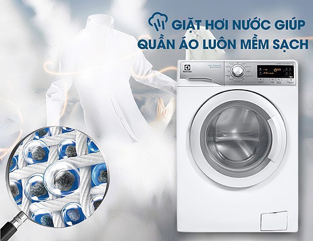 Công nghệ giặt hơi nước của máy giặt Electrolux EWF-12938
