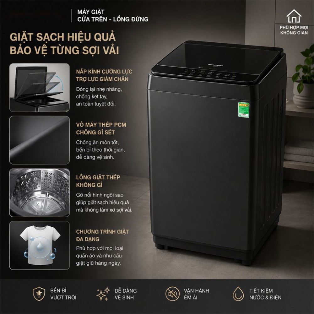 Máy giặt Hisense 9 kg WT90F30 - Hàng chính hãng