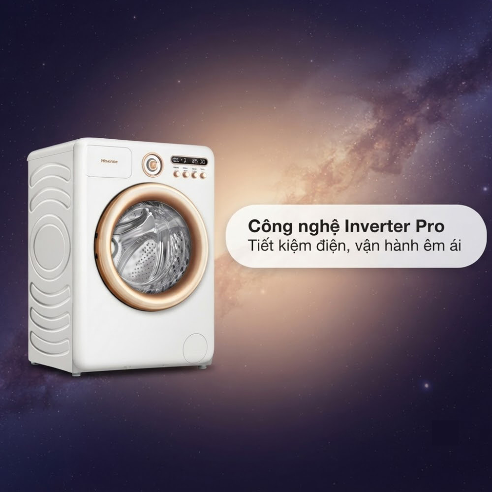 Máy giặt Hisense Inverter 10.5 kg WF105R5 - Hàng chính hãng