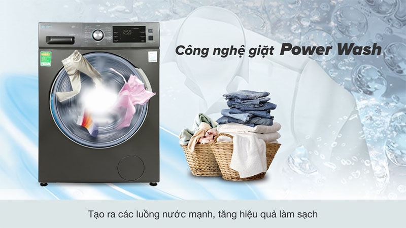 Công nghệ giặt của Máy giặt Inverter 10.5 kg Casper WF-105I150BGB
