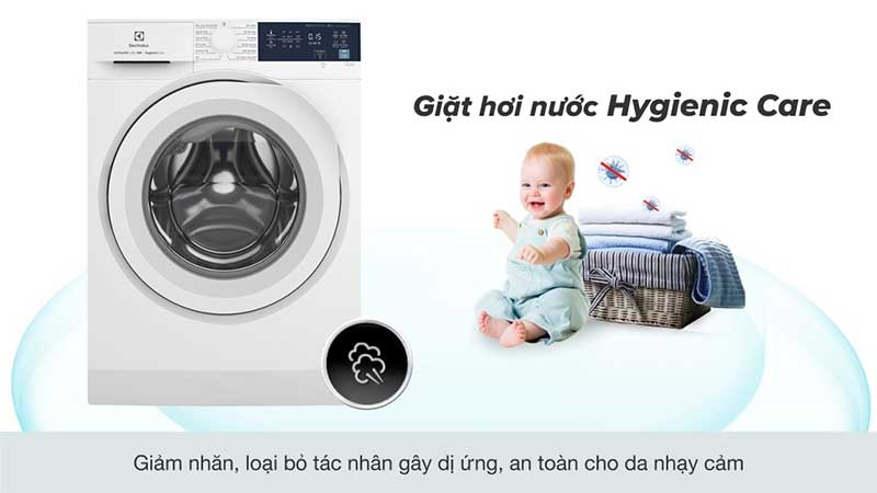Công nghệ giặt hơi nước Hygienic Care của Máy giặt Inverter 10 kg Electrolux EWF1024D3WB