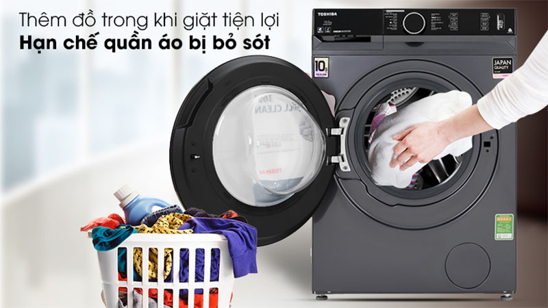 Tính năng thêm đồ của Máy giặt Inverter 10.5 Kg Toshiba TW-BK115G4V(MG)
