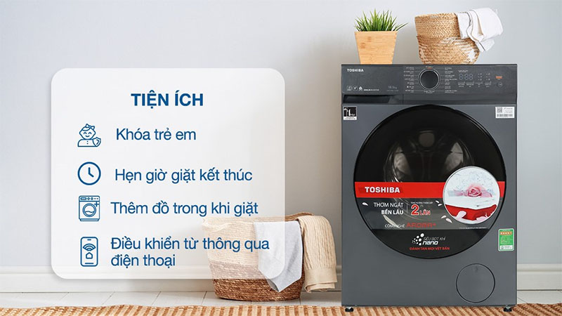 Tiện ích của Máy giặt Inverter 10.5 kg Toshiba TW-T21BU115UWV(MG)