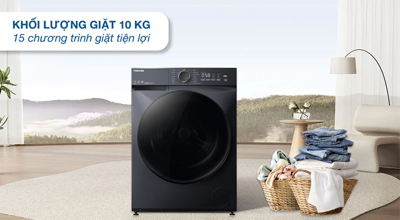 Khôi lượng giặt và chương trình giặt của Máy giặt Inverter 10 kg Toshiba TW-T21BU110UWV(MG)