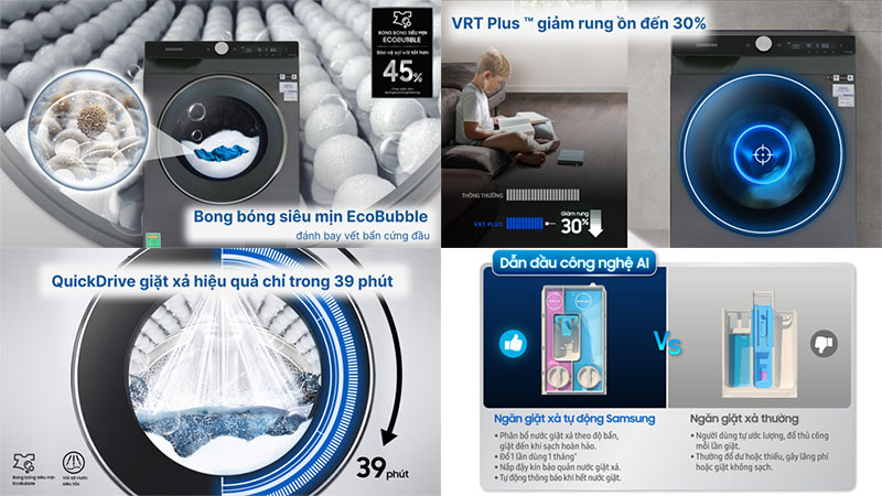 Công nghệ của Máy giặt Inverter 10kg Samsung WW10TP44DSB/SV