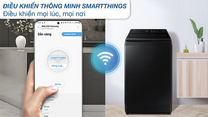 Ứng dụng điện tử của Máy giặt Inverter 12kg Samsung WA12CG5886BVSV