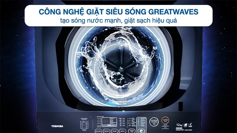 Công nghệ giặt của Máy giặt Inverter 13 kg Toshiba AW-DUM1400LV(MK)