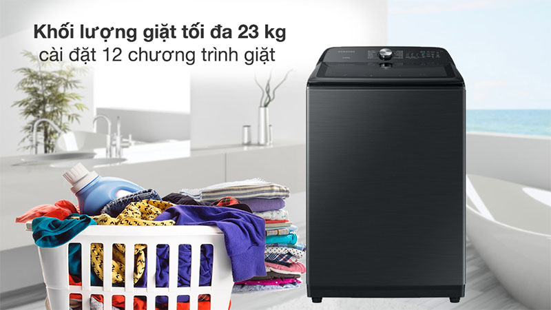 Khối lượng giặt của Máy giặt Inverter 23kg Samsung WA23A8377GV/SV