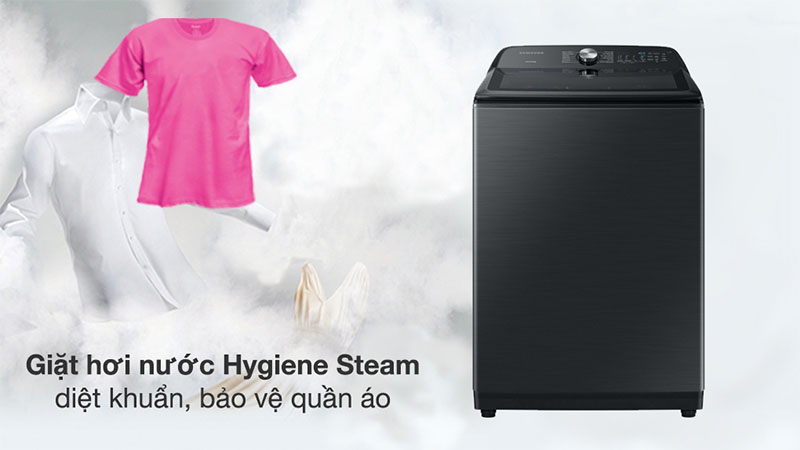 Công nghệ giặt hơi nước của Máy giặt Inverter 23kg Samsung WA23A8377GV/SV