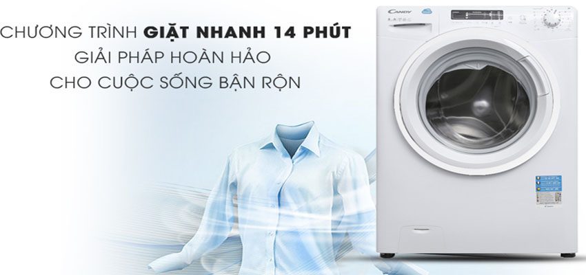 Chương trình giặt nhanh của Máy giặt Inverter Candy RO 1284DWH7\1-S