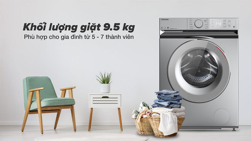 Khối lượng giặt của Máy giặt Inverter Toshiba TW-BL105A4V(SS)