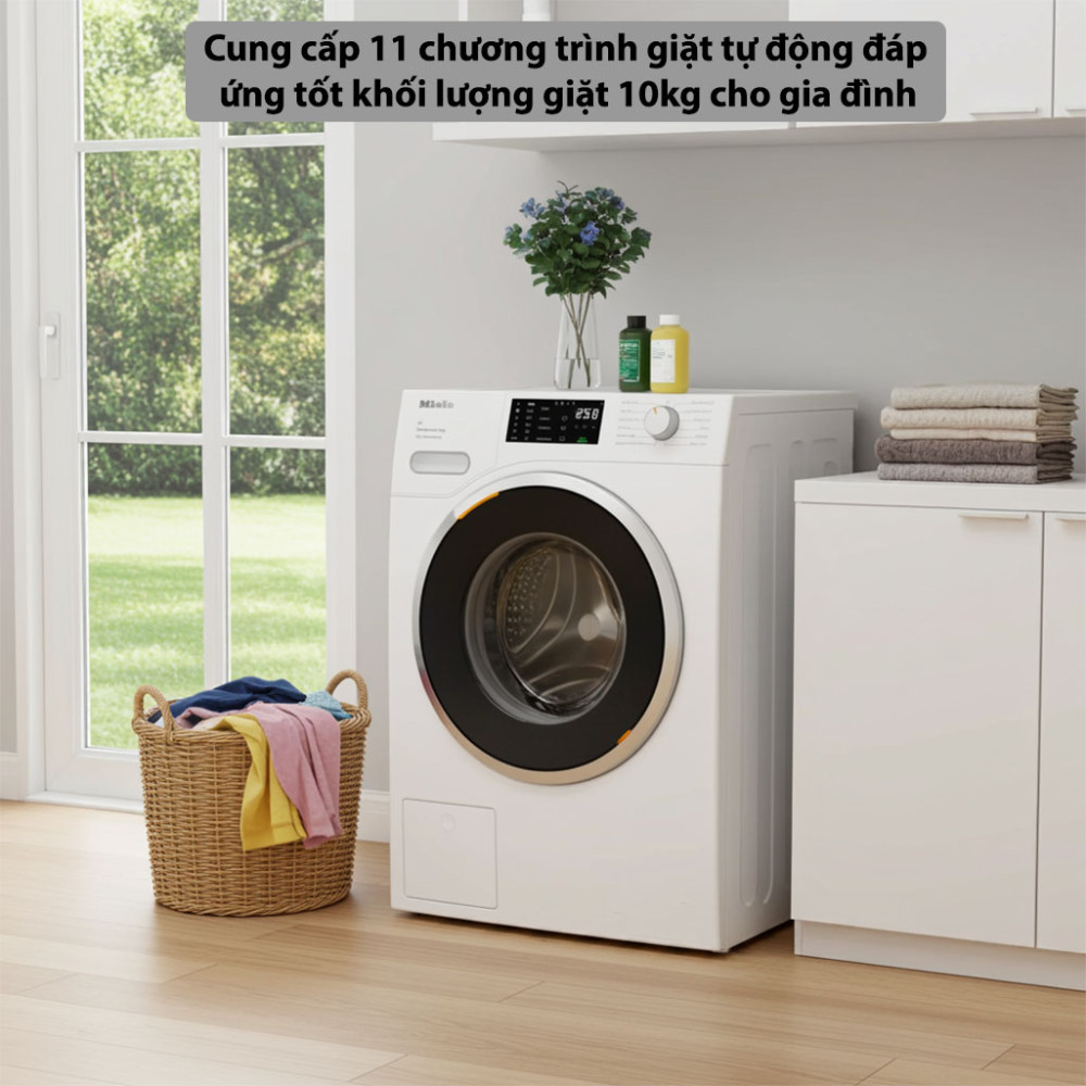 Máy giặt Miele 10 kg WWK360 WCS PWash chương trình giặt đa dạng, khối lượng giặt lớn
