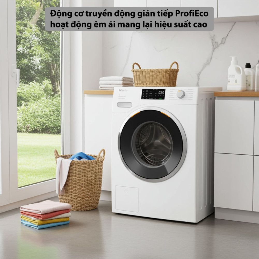 Máy giặt Miele 10 kg WWK360 WCS PWash động cơ bền bỉ hoạt động êm ái