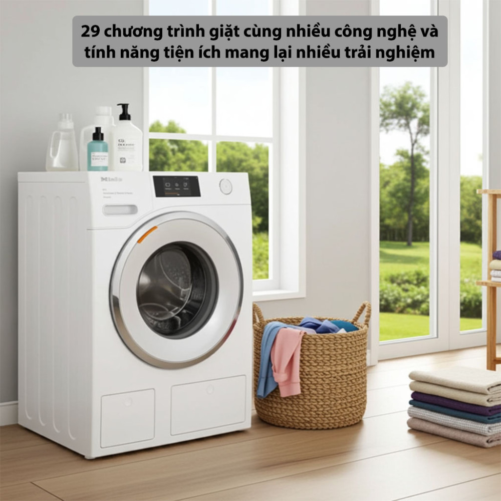 Máy giặt Miele 9 kg WWV980 WPS Passion W1 đa dạng chương trình giặt đáp ứng nhiều nhu cầu