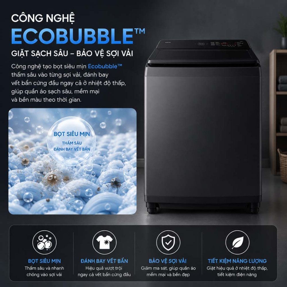 Máy giặt Samsung 17Kg WA40F17E7CSV  - Hàng chính hãng