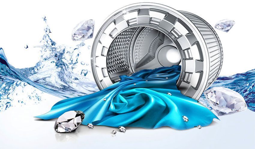 Lồng giặt kim cương của Máy giặt Samsung WA12J5750SP/SV