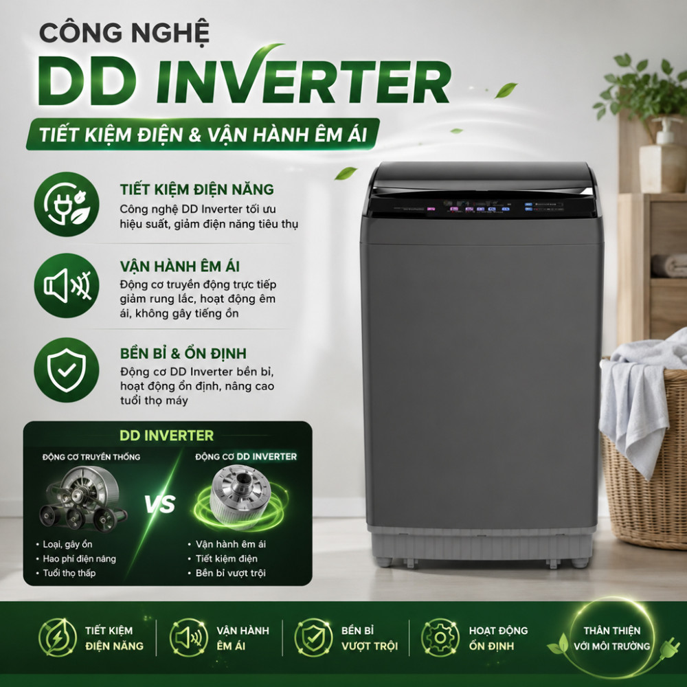 Máy giặt Sharp Inverter 14 kg ES-TN141ED-DG - Hàng chính hãng