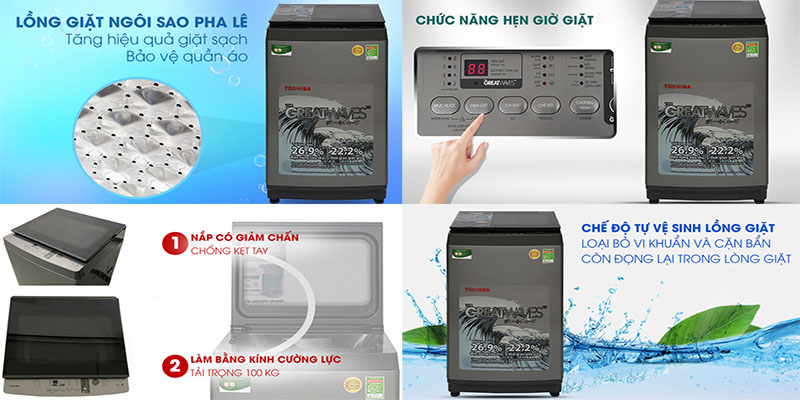 Thiết kế của Máy giặt Toshiba AW-K1005FV(SG)